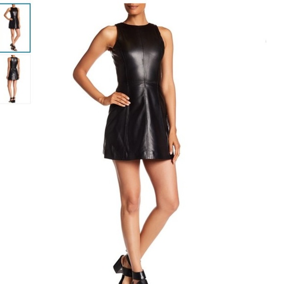 Muubaa Dresses & Skirts - NWT Muubaa Agden soft beautiful high quality lamb leather black mini dress